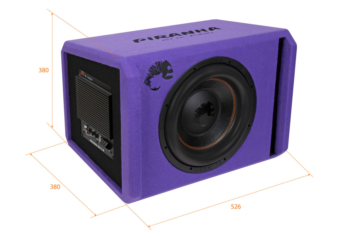 Cабвуферы корпусные активные DL Audio Piranha 12A V3 Purple 