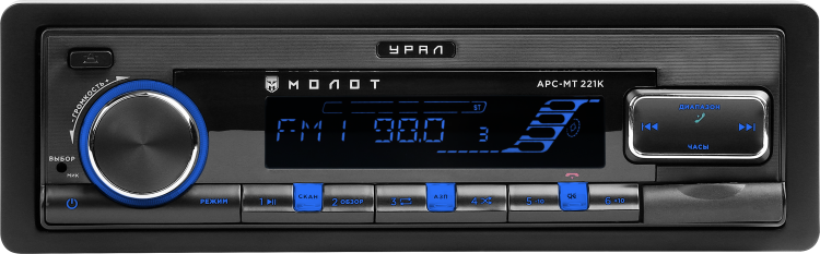 1-DIN USB/SD-ресиверы (без CD) Ural Урал МОЛОТ АРС-МТ 221С 