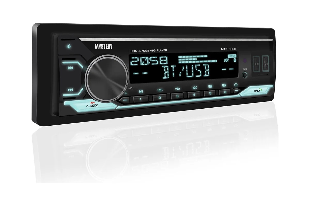 1-DIN USB/SD-ресиверы (без CD) Mystery MAR-686BT 