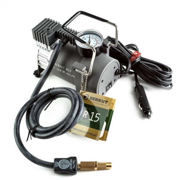 Автомобильные, велосипедные компрессоры.Помпы, насосы. Манометры BERKUT R-15