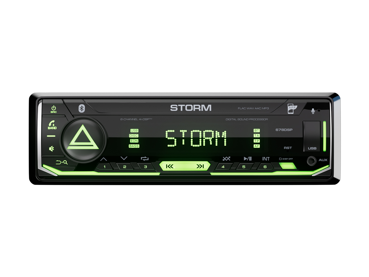 1-DIN USB/SD-ресиверы (без CD) AurA STORM-678DSP 