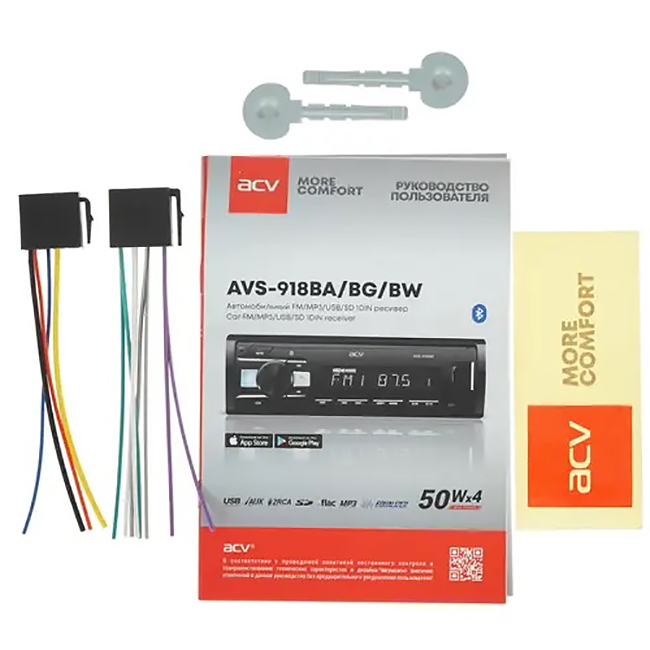 1-DIN USB/SD-ресиверы (без CD) ACV AVS-918BR 