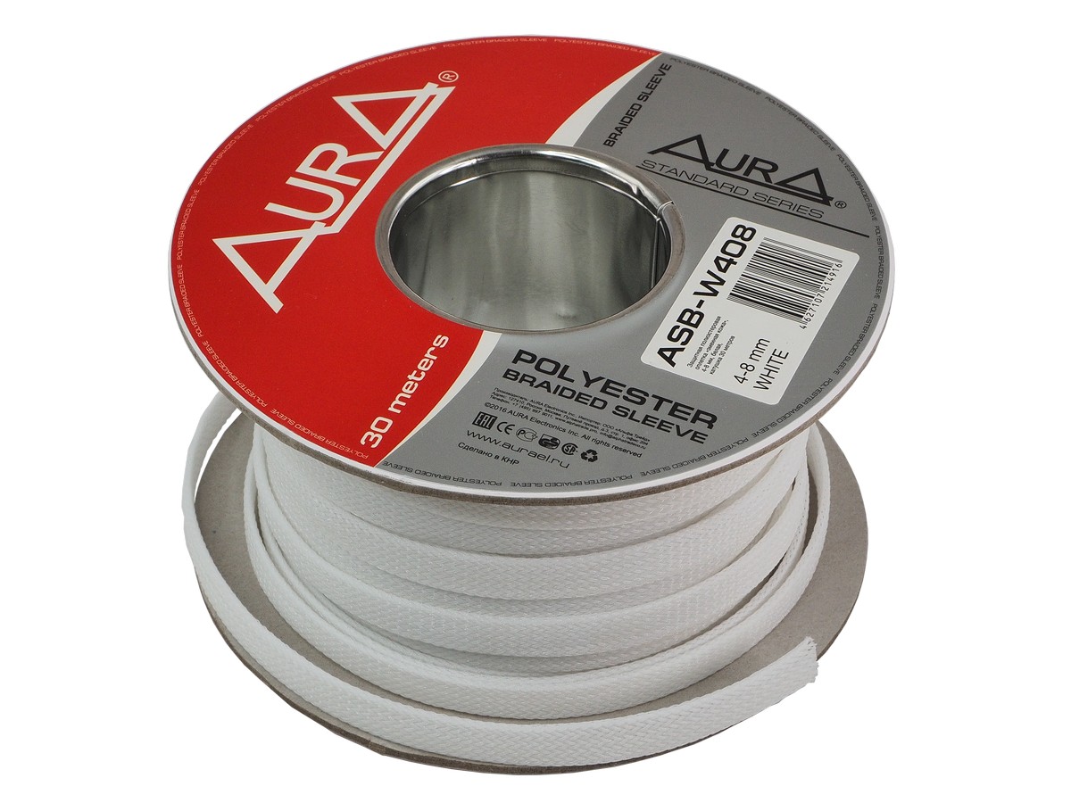 Полиэстеровый рукав (змеиная кожа) AurA ASB-408 WHITE 