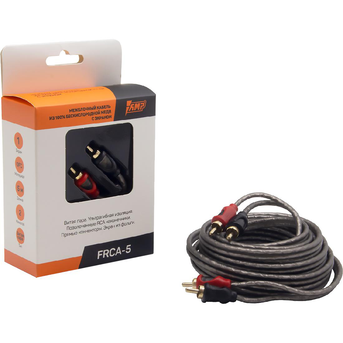 Кабели межблочные (RCA), AUX, HDMI, RCA разъёмы AMP FRCA-5 