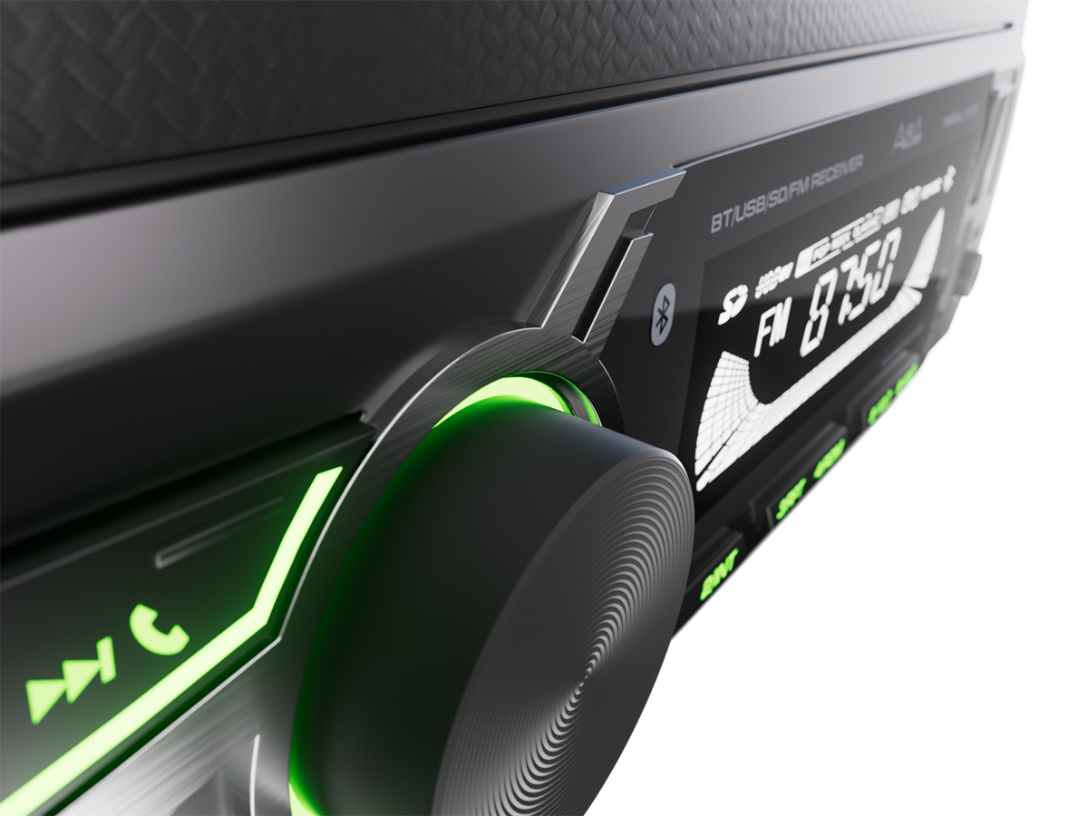 1-DIN USB/SD-ресиверы (без CD) AurA FIREBALL-101BT 