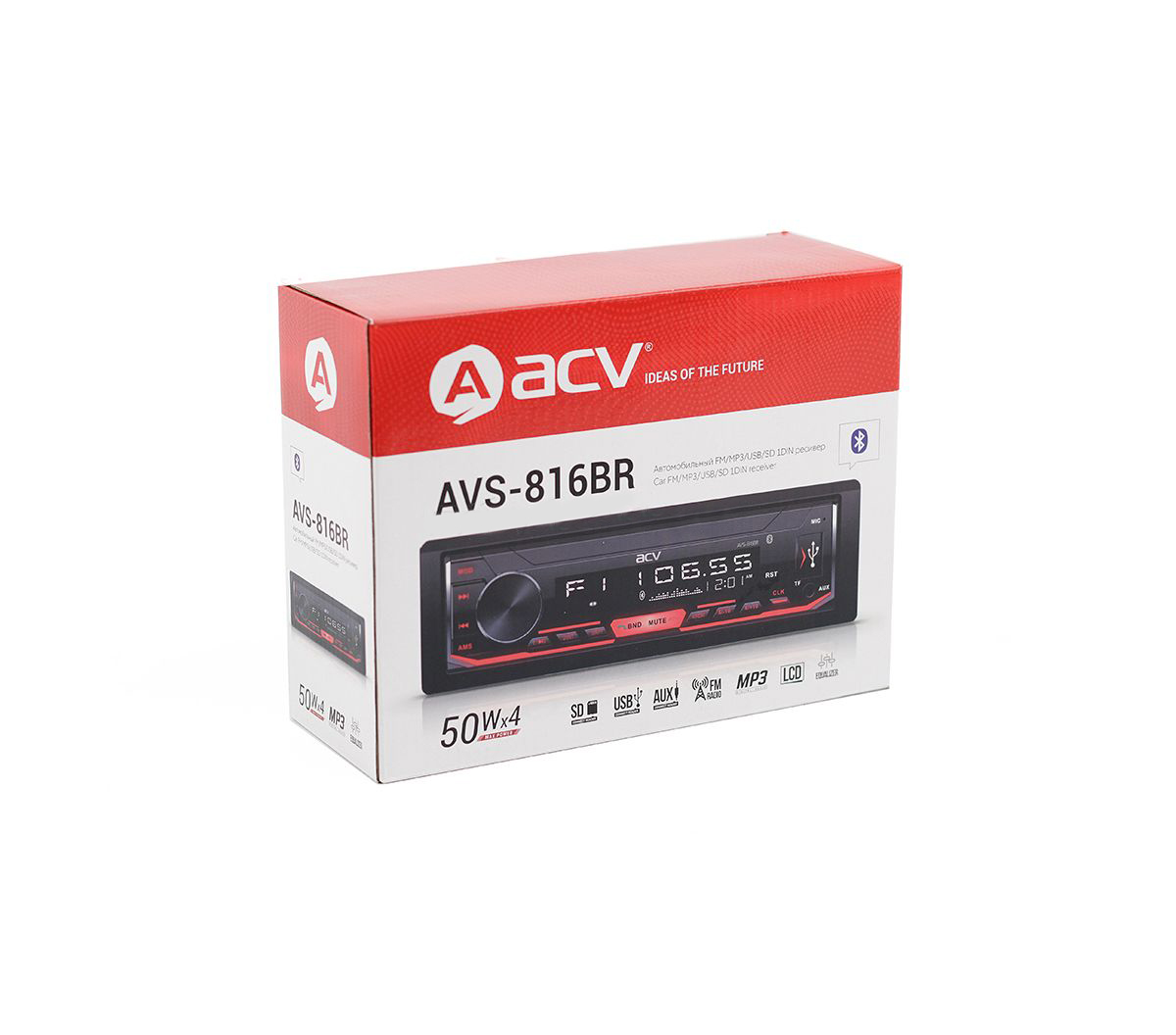 1-DIN USB/SD-ресиверы (без CD) ACV AVS-816BR 
