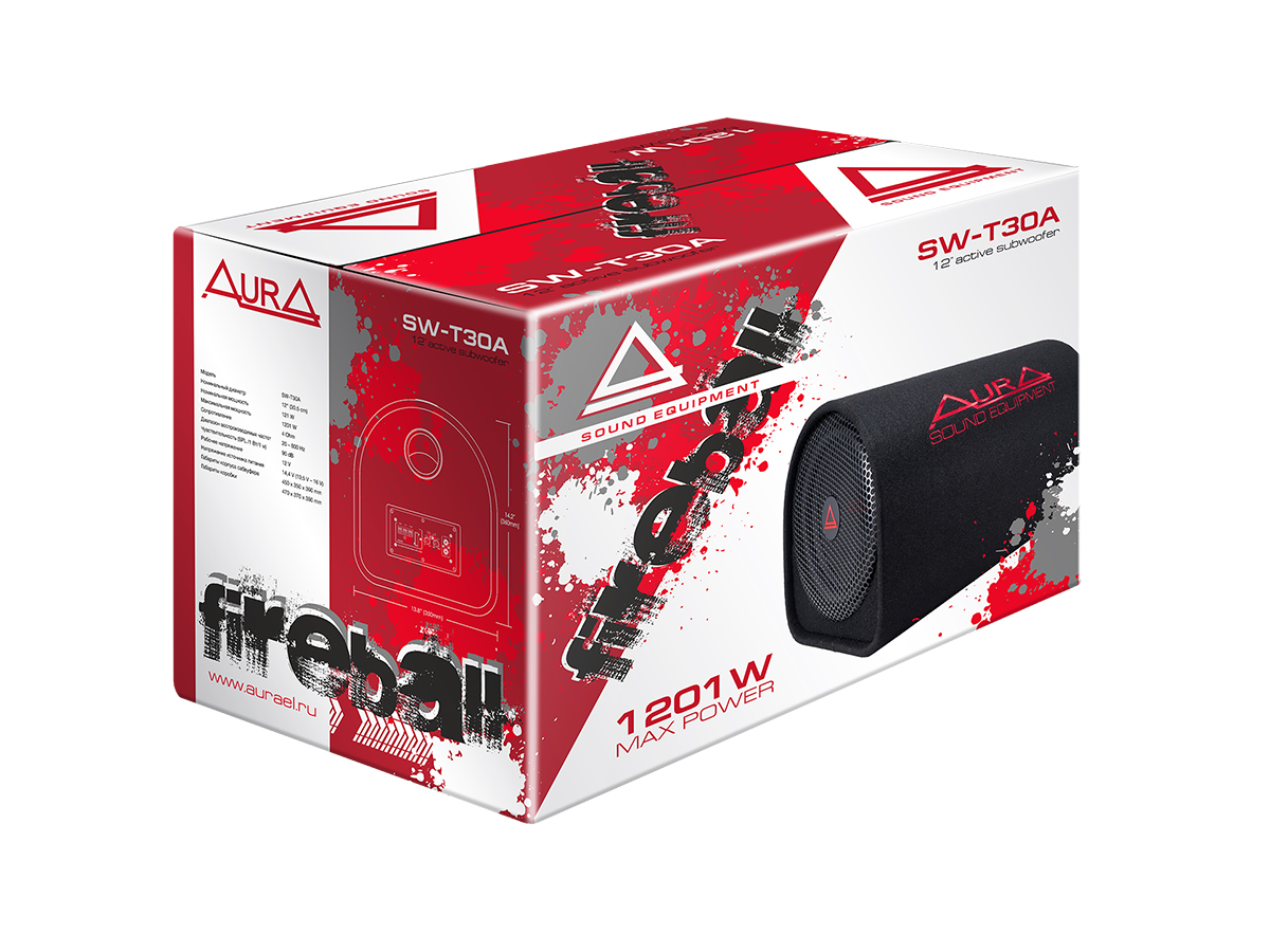 Cабвуферы корпусные активные AurA SW-T30A 