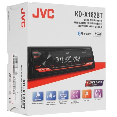 1-DIN USB/SD-ресиверы (без CD) JVC KD-X182BT 