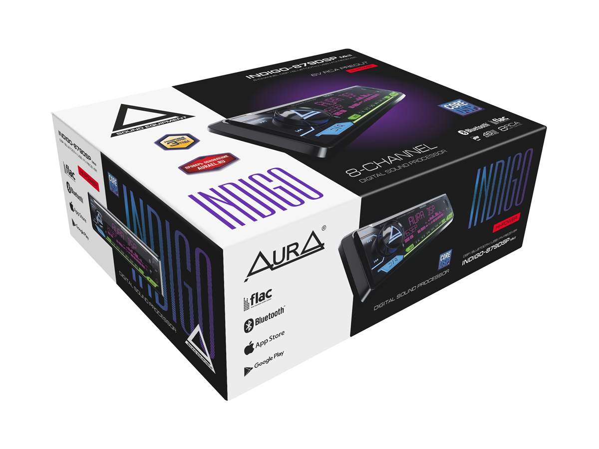 1-DIN USB/SD-ресиверы (без CD) AurA INDIGO-879DSP MkII HP 