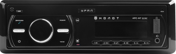 1-DIN USB/SD-ресиверы (без CD) Ural Урал МОЛОТ АРС-МТ 223С 