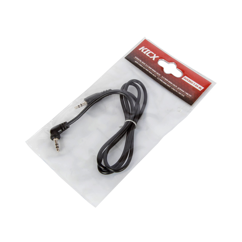 Кабели межблочные (RCA), AUX, HDMI, RCA разъёмы KICX AUX35JJ-1-SA-BL 