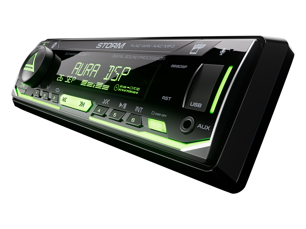 1-DIN USB/SD-ресиверы (без CD) AurA STORM-868DSP 