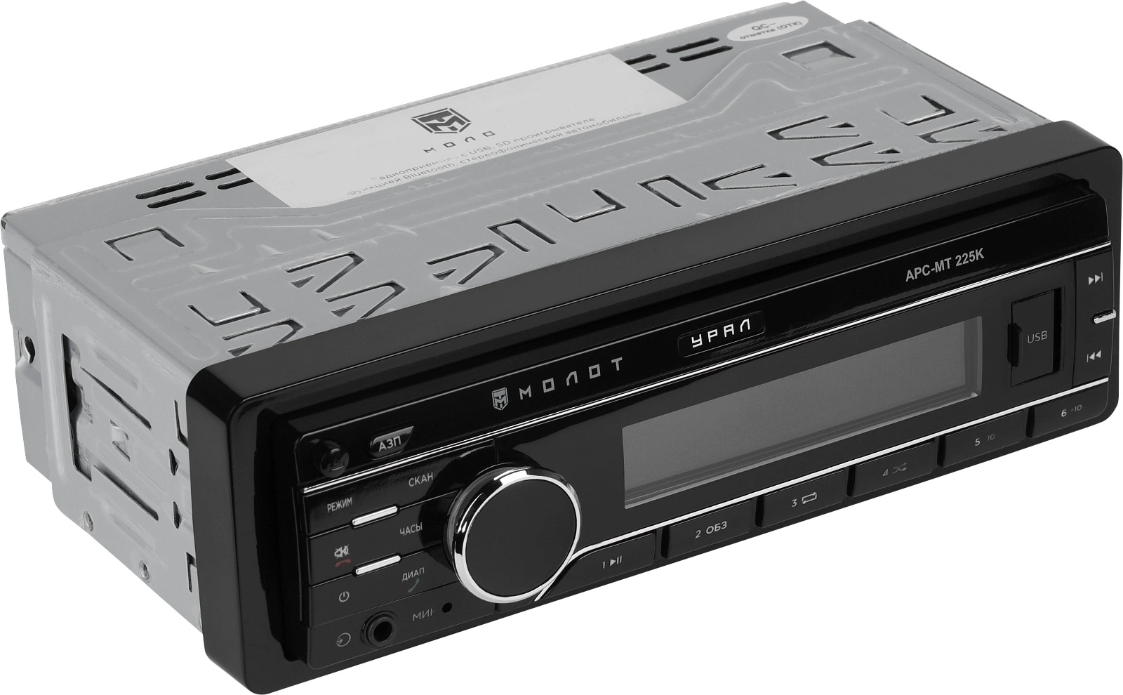 1-DIN USB/SD-ресиверы (без CD) Ural Урал МОЛОТ АРС-МТ 225К 