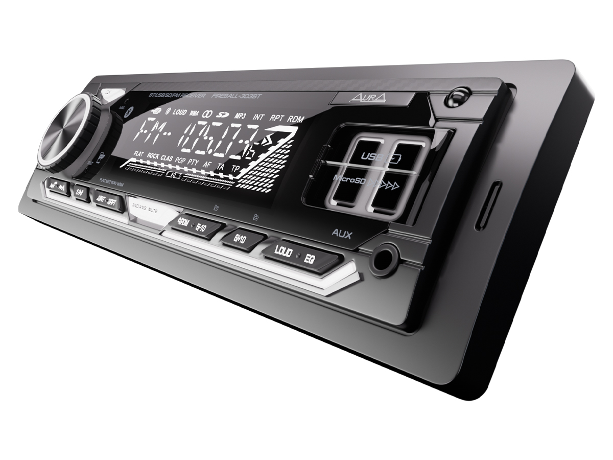 1-DIN USB/SD-ресиверы (без CD) AurA FIREBALL-303BT 