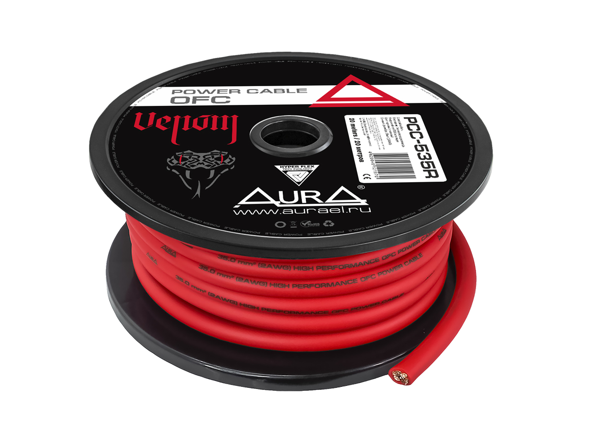 Кабели силовые, разъемы. Крепеж для кабеля. AurA PCC-535R 