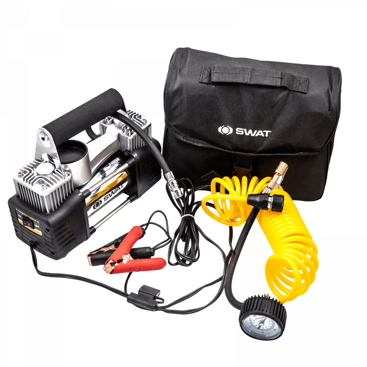 Автомобильные, велосипедные компрессоры.Помпы, насосы. Манометры Swat SWT-306