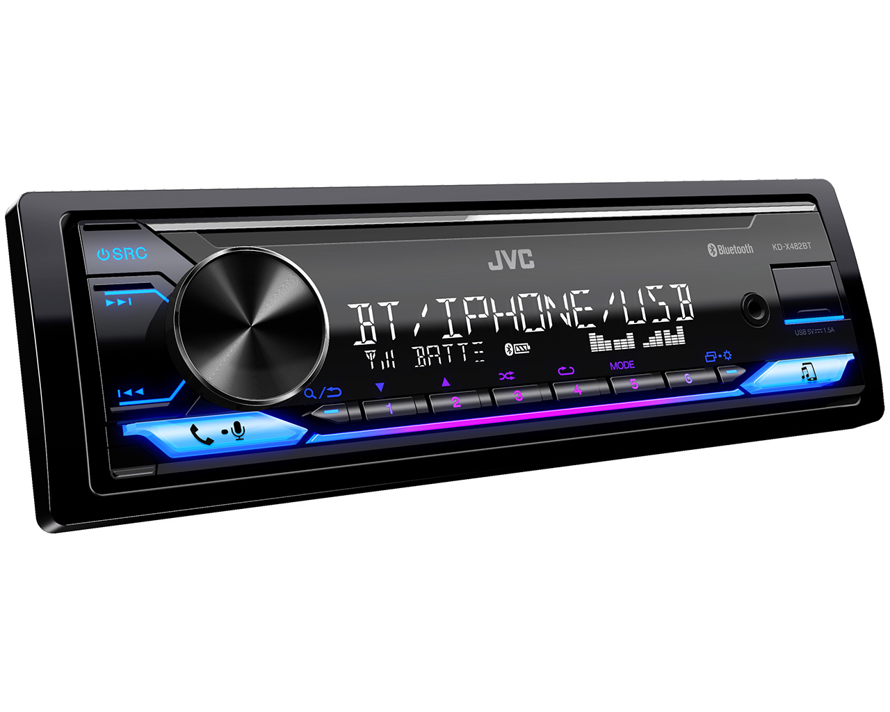 1-DIN USB/SD-ресиверы (без CD) JVC KD-X482BT 