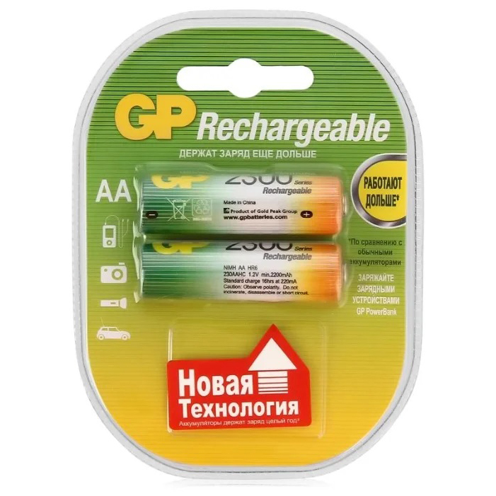 Аккумуляторы. Зарядные устройства Аккумулятор АА R6 GP 2300mAh