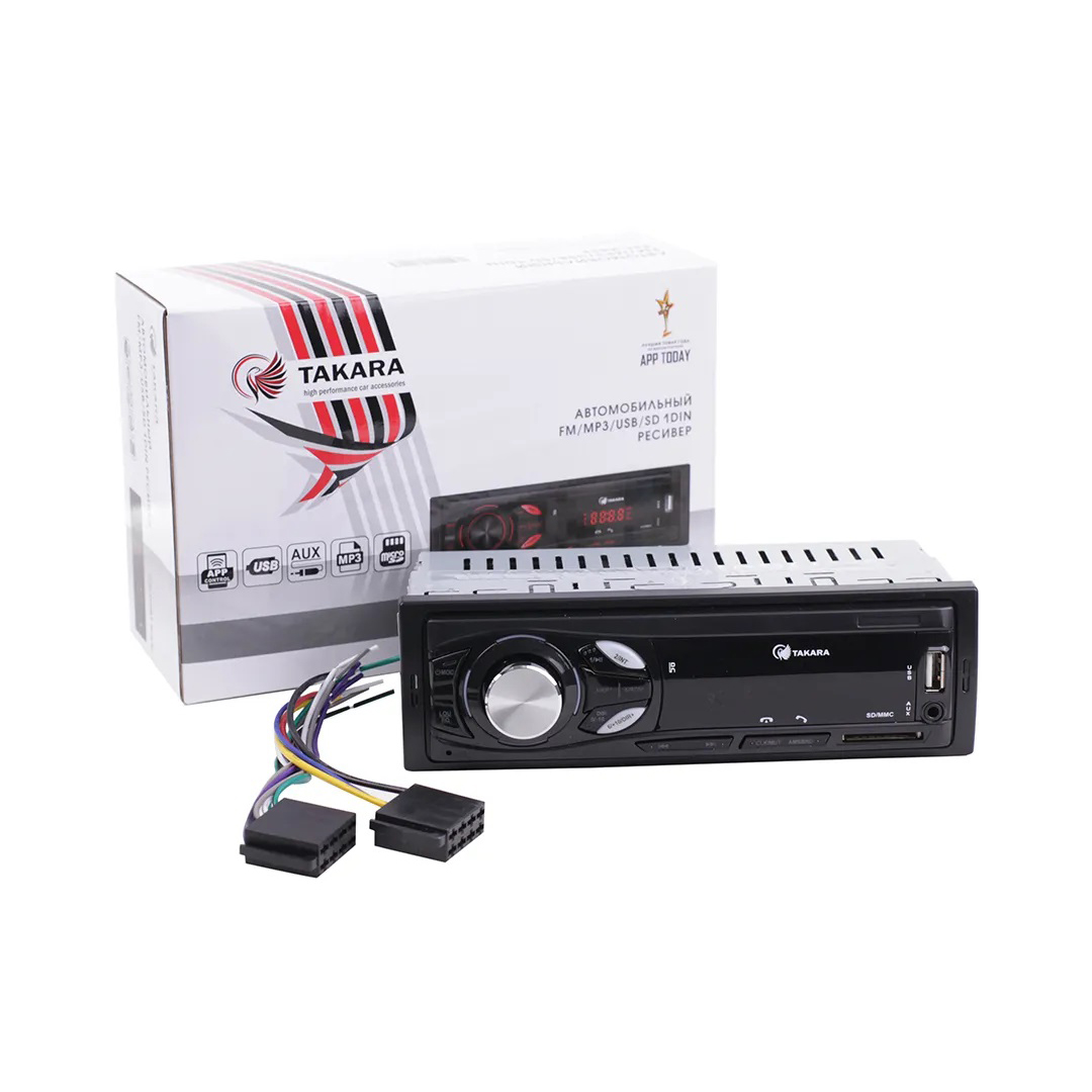 1-DIN USB/SD-ресиверы (без CD) TAKARA TFP-T60BT(Green) 