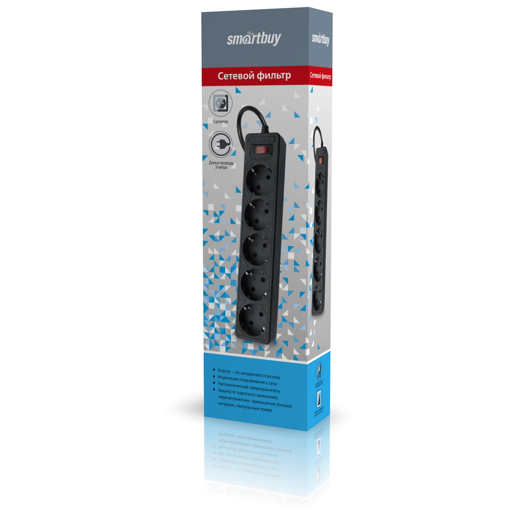 Сетевые фильтры, Удлинители Smartbuy SBSP-30-K