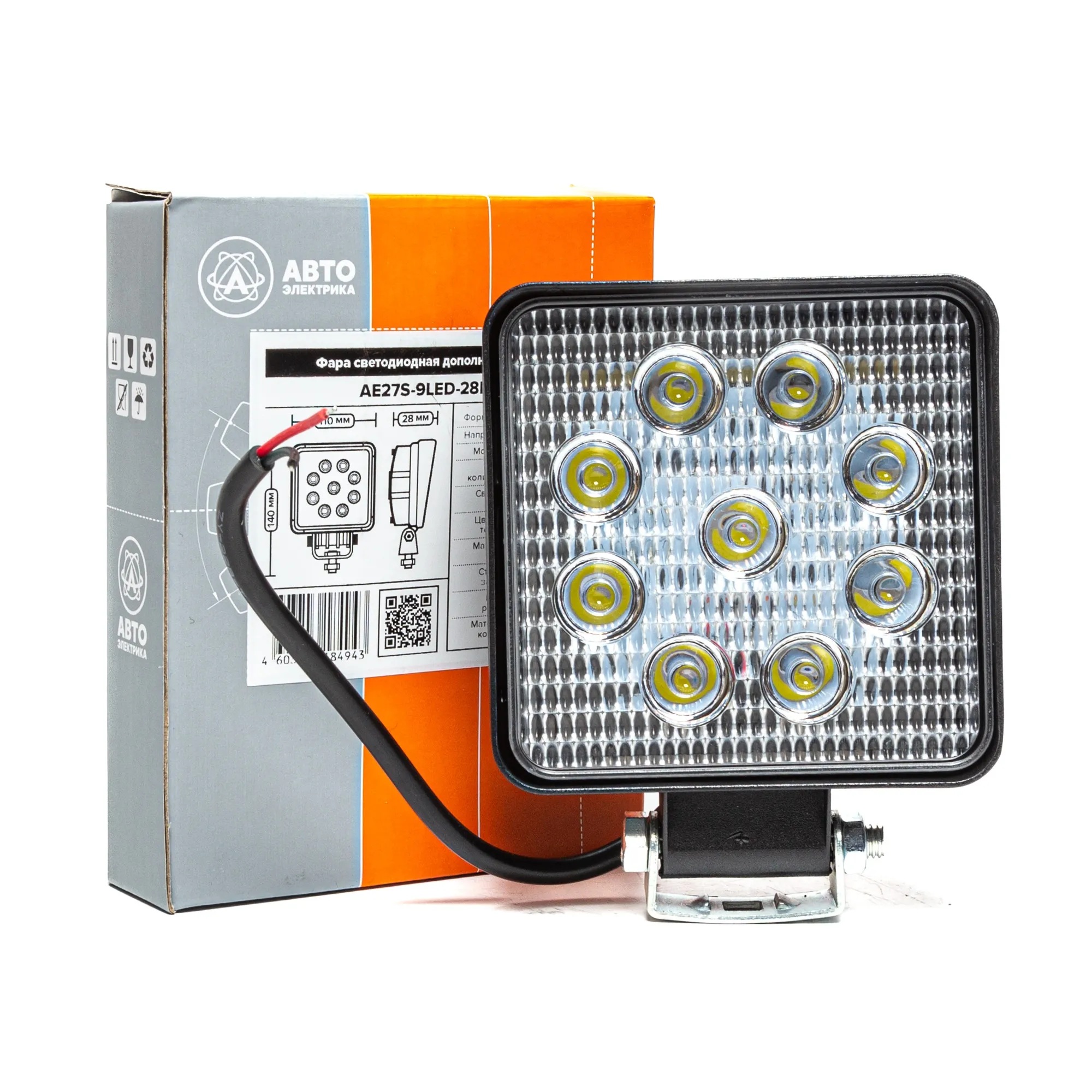 Автоэлектрика AE27S-9LED-28PC