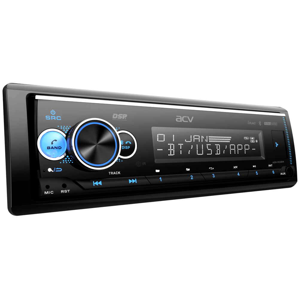 1-DIN USB/SD-ресиверы (без CD) ACV ADX-903BM DSP 