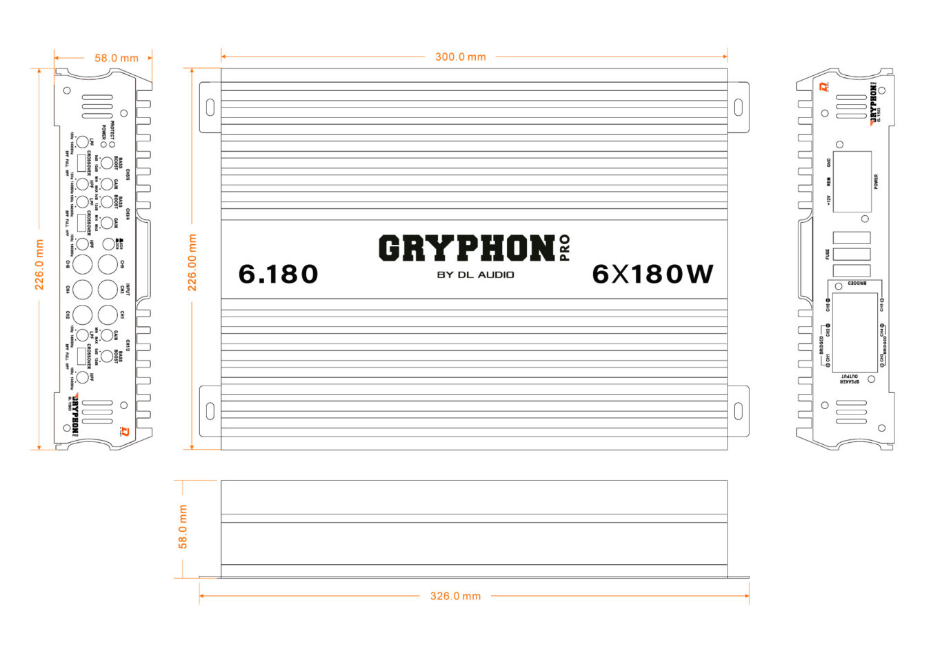Пяти и более канальные усилители DL Audio Gryphon Pro 6.180 