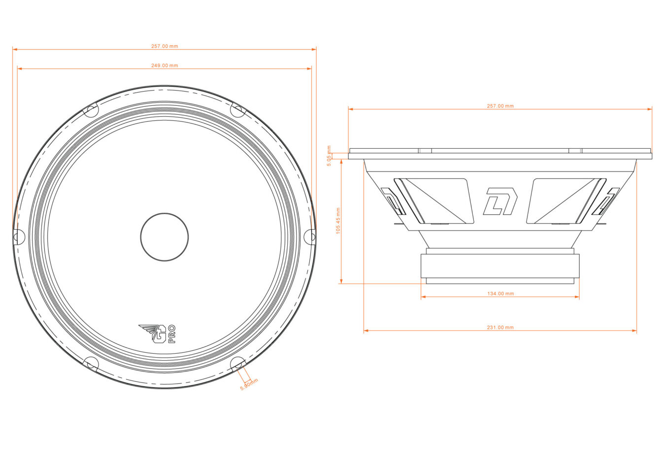 DL Audio Gryphon PRO 250 Midbass