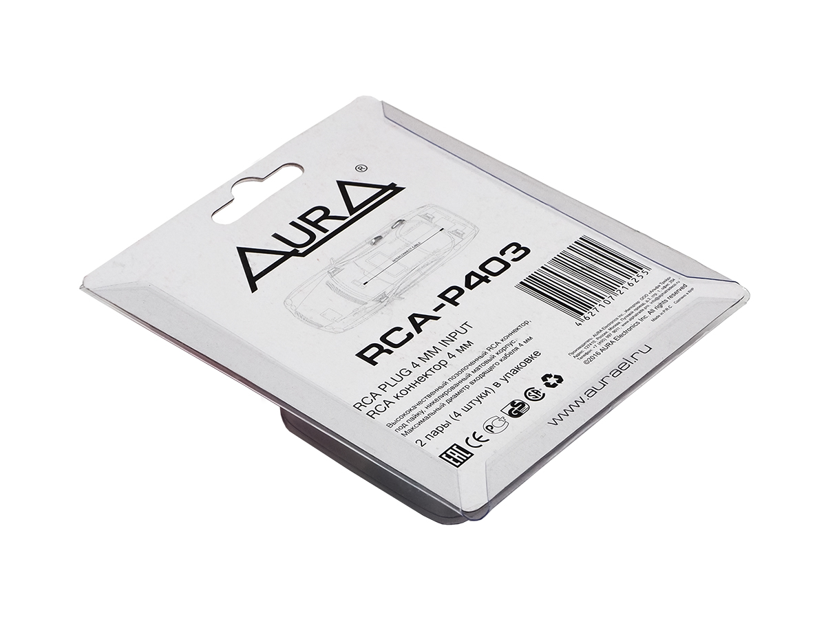 Кабели межблочные (RCA), AUX, HDMI, RCA разъёмы AurA RCA-P403 