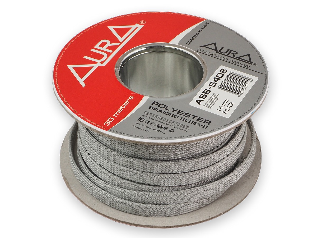 Полиэстеровый рукав (змеиная кожа) AurA ASB-408 SILVER 
