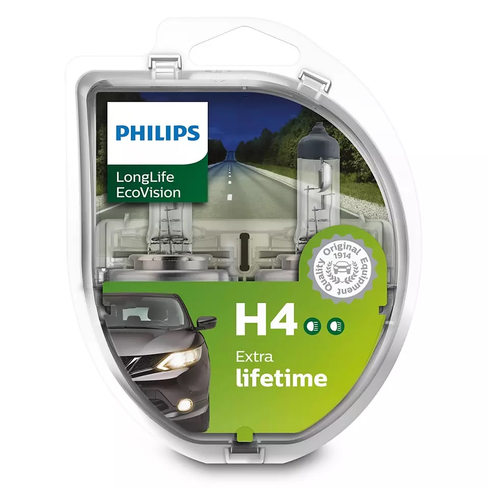 PHILIPS H4 LongLife EcoVision