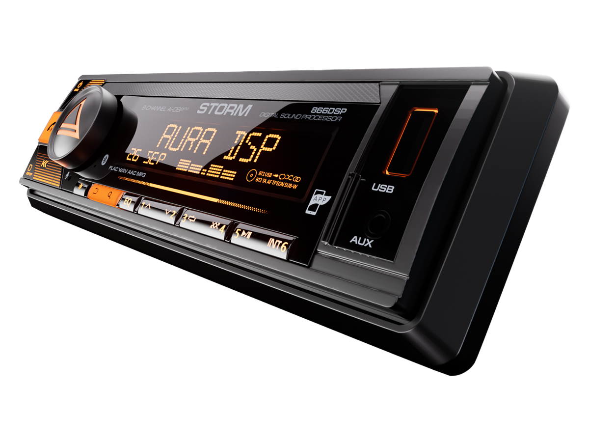 1-DIN USB/SD-ресиверы (без CD) AurA STORM-866DSP 