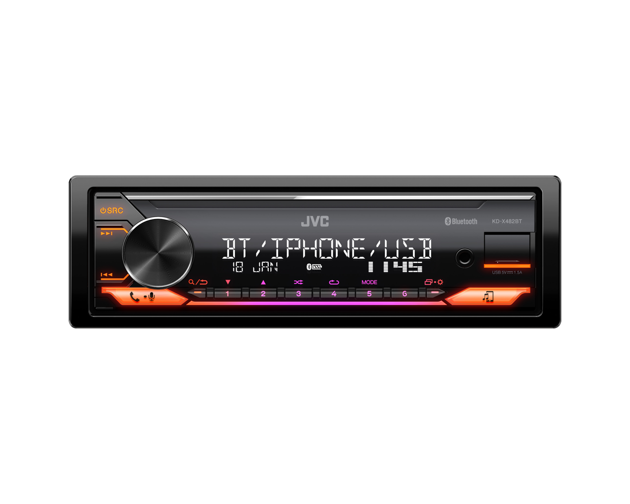 1-DIN USB/SD-ресиверы (без CD) JVC KD-X482BT 