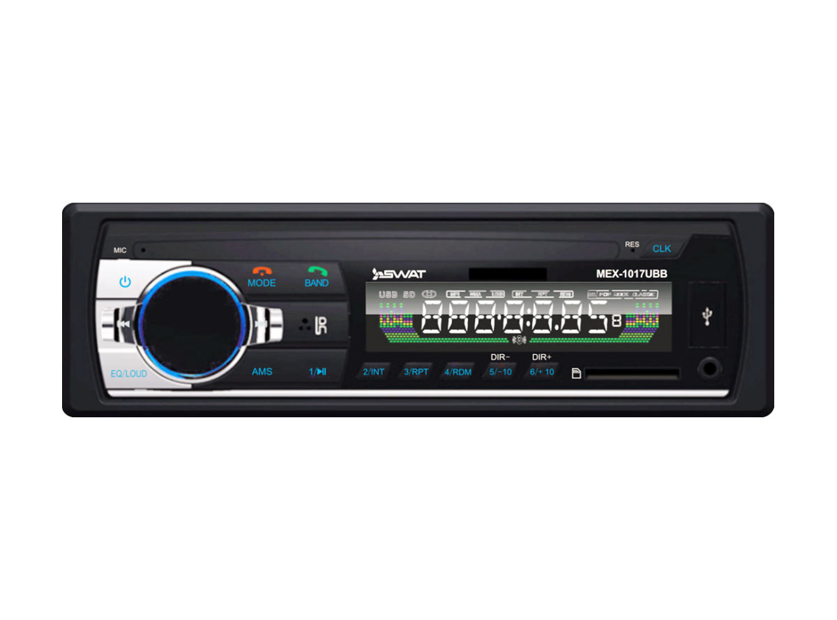 1-DIN USB/SD-ресиверы (без CD) Swat MEX-1017UBB 