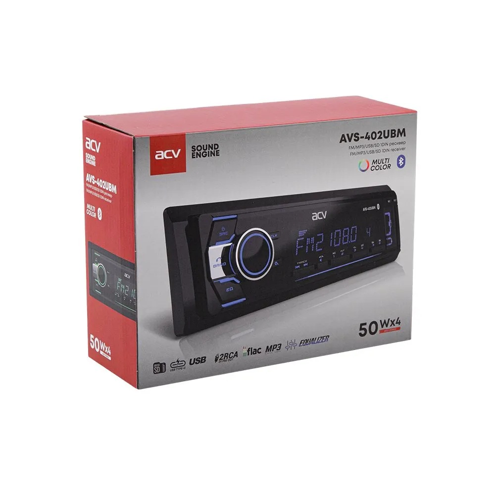 1-DIN USB/SD-ресиверы (без CD) ACV AVS-402UBM 