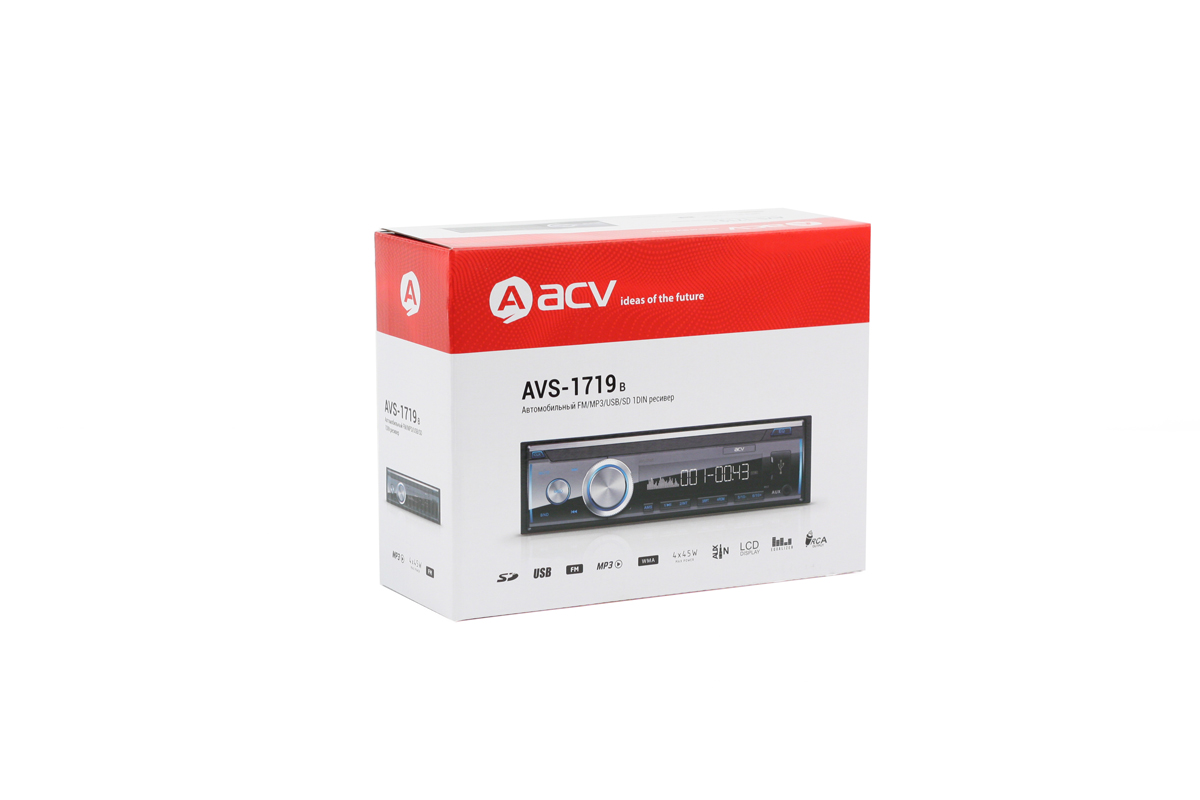 1-DIN USB/SD-ресиверы (без CD) ACV AVS-1719B 