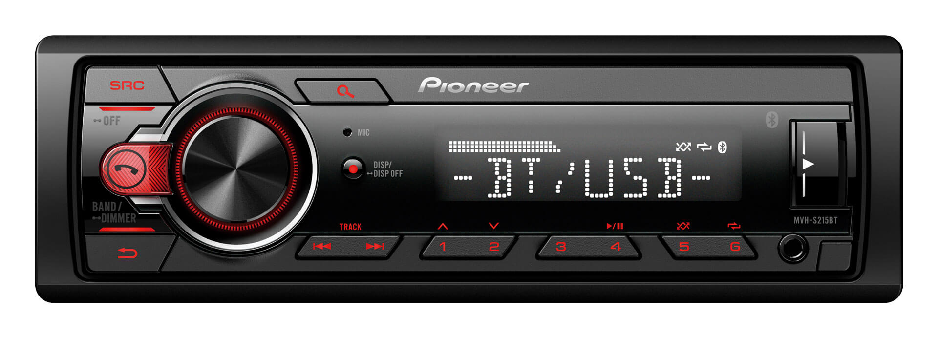 1-DIN USB/SD-ресиверы (без CD) Pioneer MVH-S215BT 