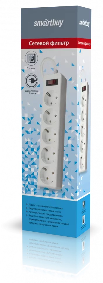 Сетевые фильтры, Удлинители Сетевой фильтр Smartbuy