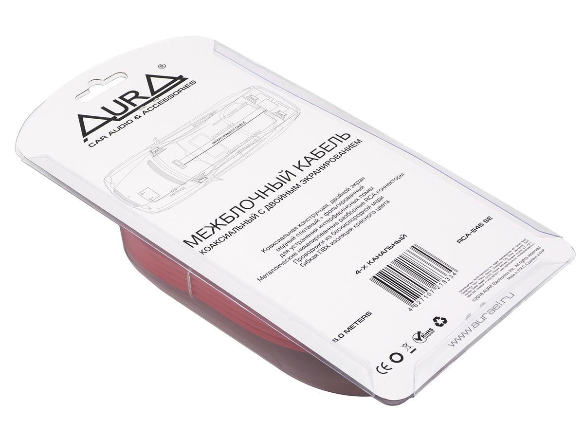Кабели межблочные (RCA), AUX, HDMI, RCA разъёмы AurA RCA-B45 SE 