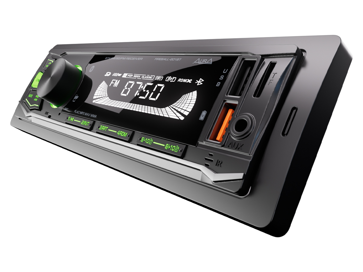 1-DIN USB/SD-ресиверы (без CD) AurA FIREBALL-201BT 
