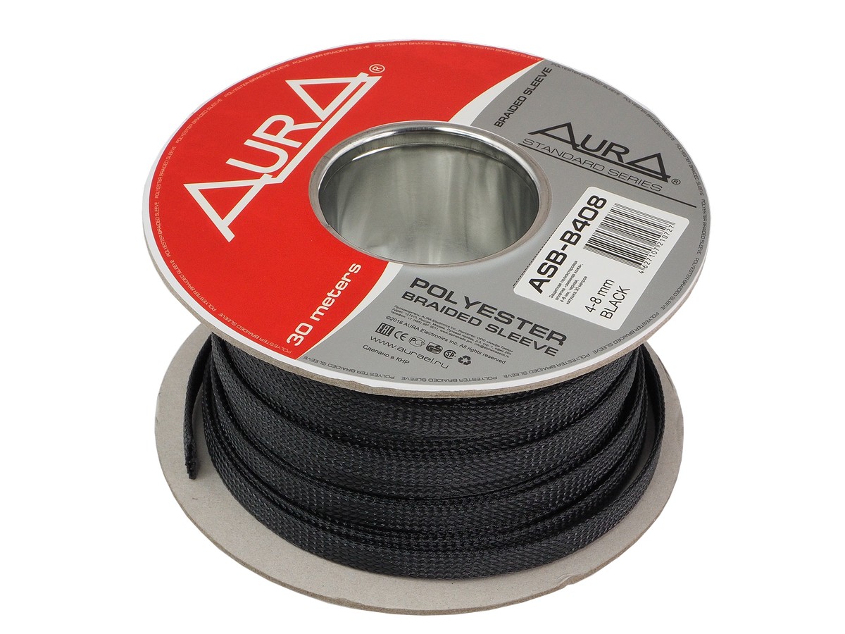 Полиэстеровый рукав (змеиная кожа) AurA ASB-408 BLACK 