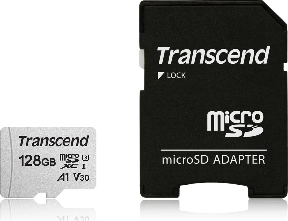 Карты памяти SD Transcend MicroSD 128Gb (SD adapter )