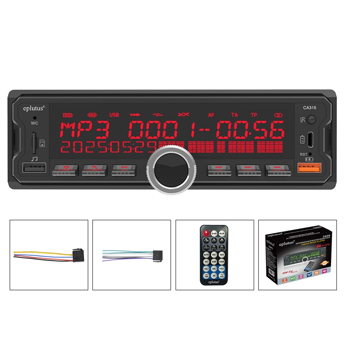 1-DIN USB/SD-ресиверы (без CD) Eplutus CA315 