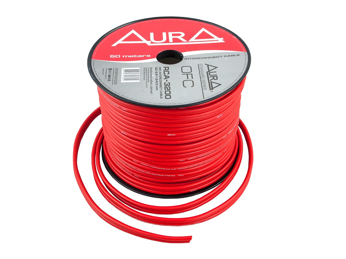 Кабели межблочные (RCA), AUX, HDMI, RCA разъёмы AurA RCA-3200 RED 