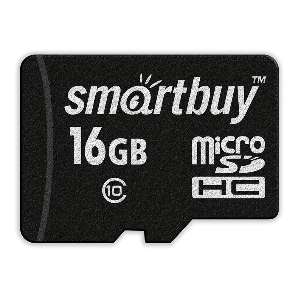 Карты памяти SD Smartbuy MicroSDHC 16Gb Class 10 (с адаптером SD)