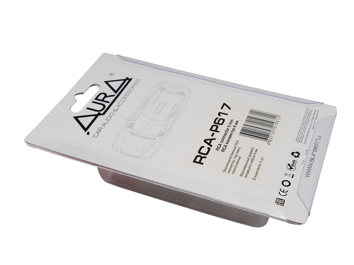 Кабели межблочные (RCA), AUX, HDMI, RCA разъёмы AurA RCA-P617 