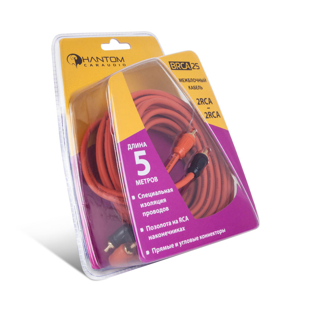 Кабели межблочные (RCA), AUX, HDMI, RCA разъёмы PHANTOM BRCA25 