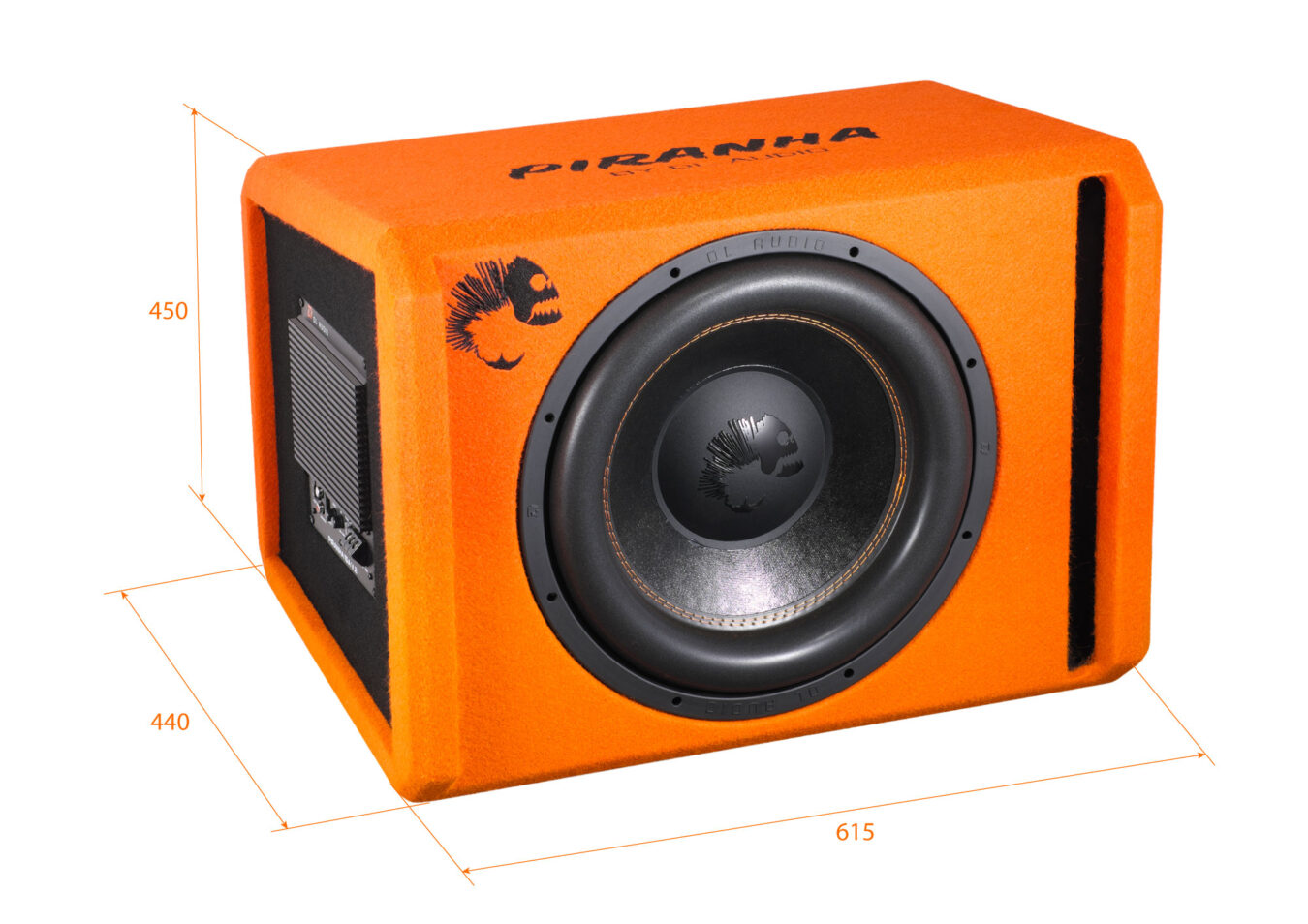 Cабвуферы корпусные активные DL Audio Piranha 15A V3 Orange 
