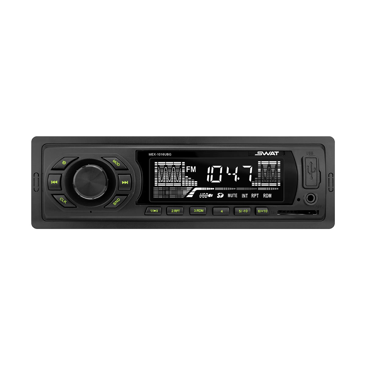 1-DIN USB/SD-ресиверы (без CD) Swat MEX-1016UBG 