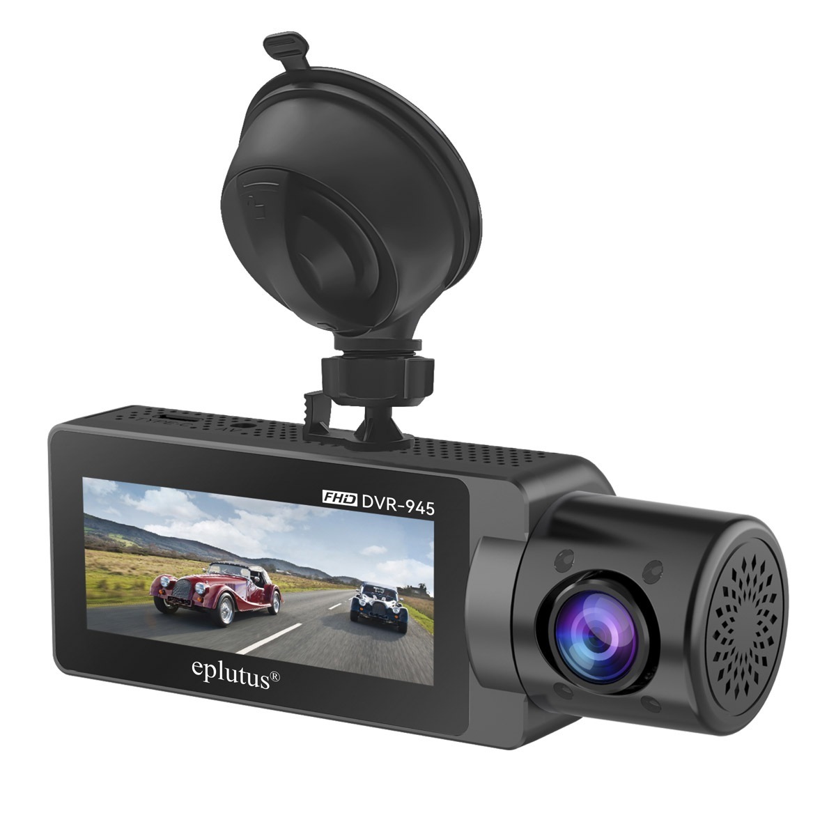 Видеорегистраторы с 2 камерами и более, спортивные камеры: Eplutus D945